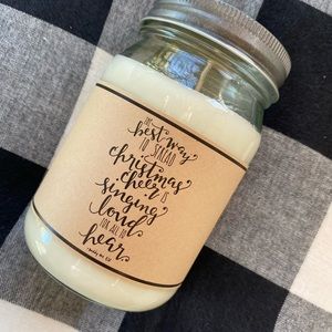 Christmas candle candy cane scent